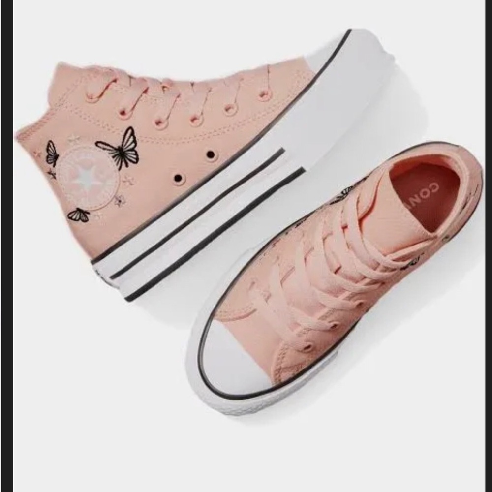 Converse kids Chuck Taylor All Star Eva lift. Peach. Size 3